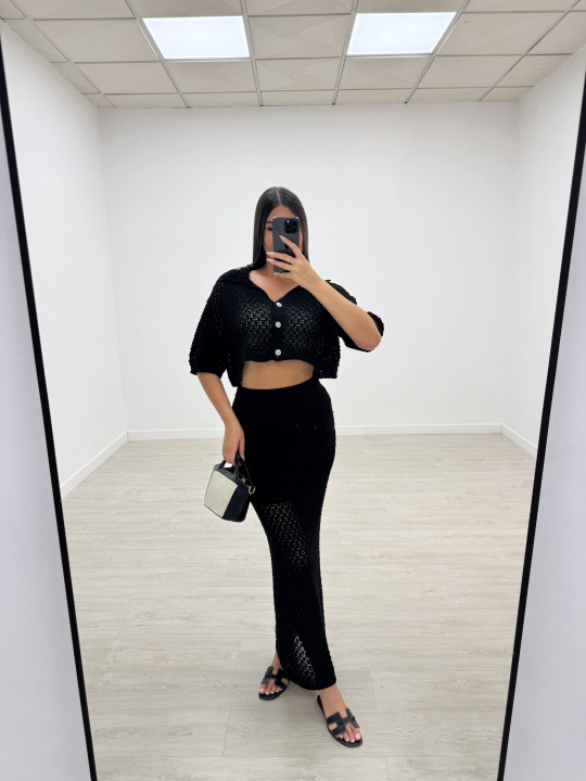 CONJUNTO CROCHET NEGRO